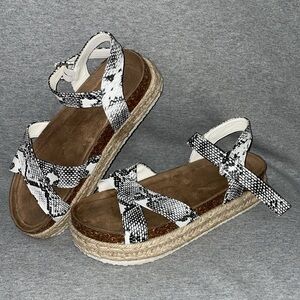 pierre dumas snakeskin leopard platform sandals
